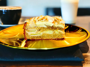 Bite into our soft, melt-in-your-mouth Apple Almond Cake and be greeted by a delighful crunch of almonds.