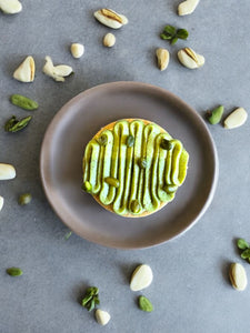 The pistachio creme and fresh pistachio toppings add a symphony of sweet decadence and nutty crunchiness in every bite.