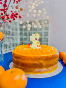 The Year of the Dragon Mandarin Orange Cake symbolises joyous reunion and good fortune